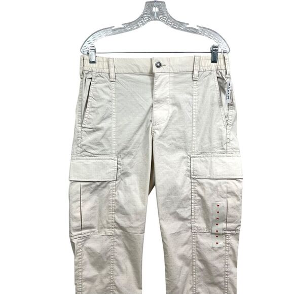 Old Navy Womens Cargo‎ Pants Straight Leg Utility Style Flat Front Khaki Size M - Picture 2 of 7